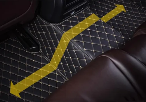 Miniatura 3 de Alfombrillas de cuero de lujo personalizadas para todo tipo de clima para el 99.99% de automóviles, SUV y camiones según el modelo automotriz Negro