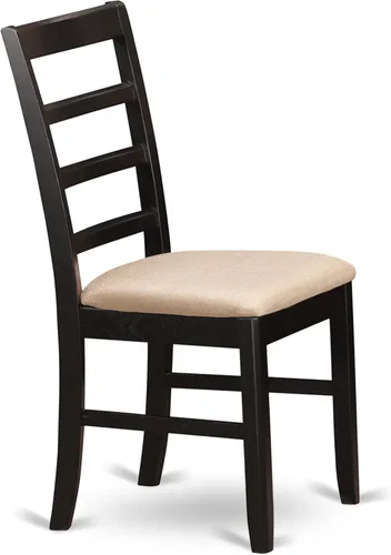 Miniatura 4 de East West Furniture El juego de 5 piezas ANPF5-CAP-C incluye una mesa de cocina redonda con pedestal y 4 sillas de comedor tapizadas de tela