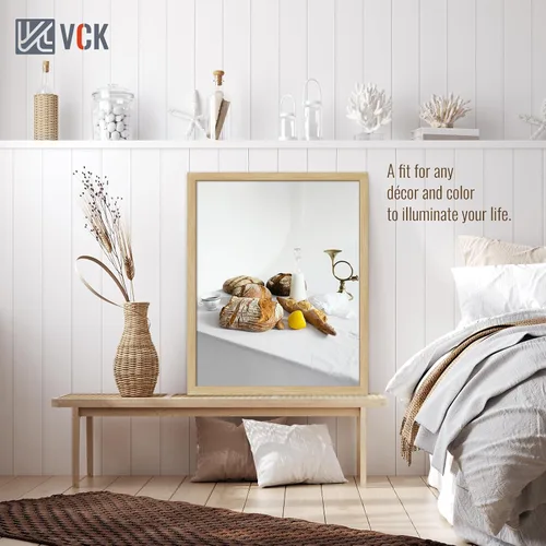 Miniatura 64 de VCK Marcos para póster de madera maciza de 22.375 x 34 pulgadas, marco de fotos A1 negro con montaje en pared, paquete de 3