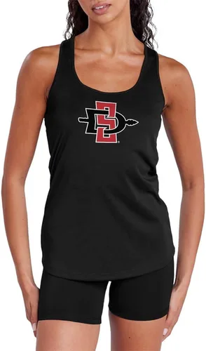 Miniatura 369 de Camiseta deportiva sin mangas oficial de NCAA Collegiate para mujer, con espalda cruzada, colección con logotipo primario