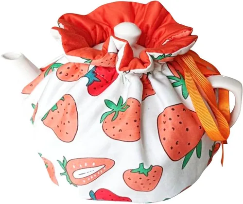 Tetera de algodón vintage floral para tetera, acogedora, para cocina, hogar, decoración con almohadilla aislante para ama de casa, amiga, mamá
