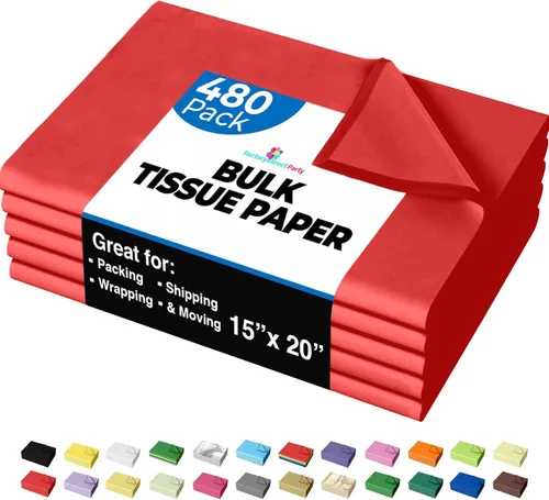 Miniatura 33 de Party Solids Papel de Seda Negro para Bolsas de Regalo - Papel de Seda a Granel Negro de 20" X 30", 480 Hojas - Papel Prensa de 10 lb para Embalaje