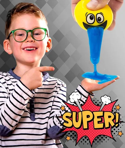Miniatura 7 de JA-RU Barf Ooze Ball (paquete de 4) bolas de slime – Bola de estrés blanda con slime en el interior, juguete para apretar, divertidos regalos