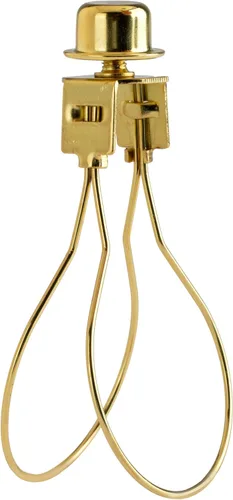 Creative Hobbies - Pantalla de lámpara, clip adaptador de foco con parte superior de remate de color, color dorado