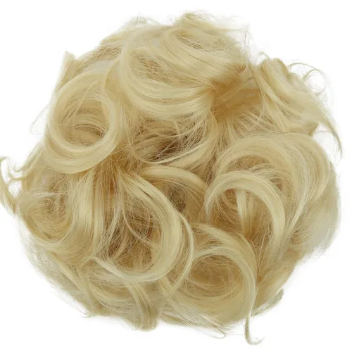 Miniatura 37 de CAISHA Postizo Grande Scrunchy Recogido Peinado Nupcial Rizado Moño Despeinado Marrón Chocolate Oscuro G2E