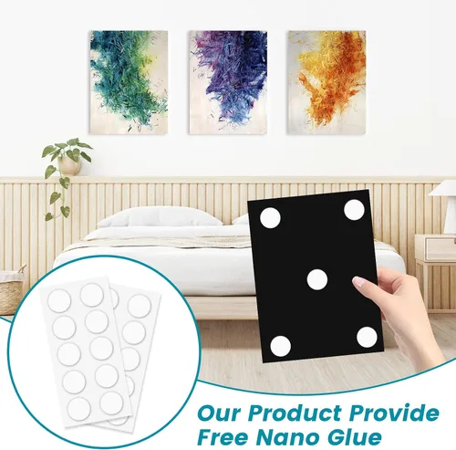 Miniatura 7 de Paneles Acústicos Arte de Pared que Absorbe Sonido, 16"X12" Paneles de Pared Acústicos Arte, 3Pcs Paneles de Pared Insonorizados Autoadhesivos, Tinta