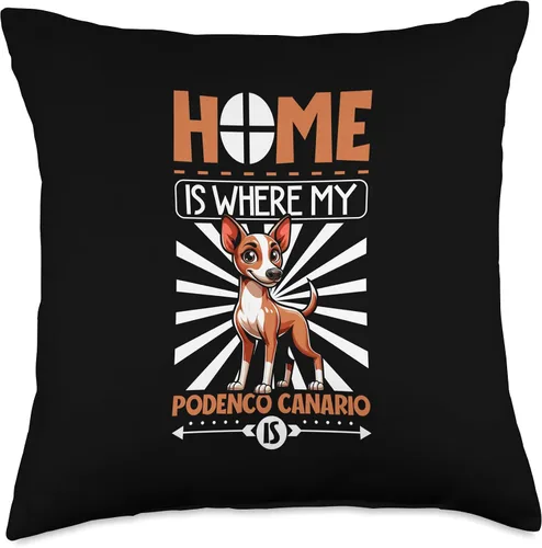 Miniatura 4 de Home is with my Podenco Canario Throw Pillow