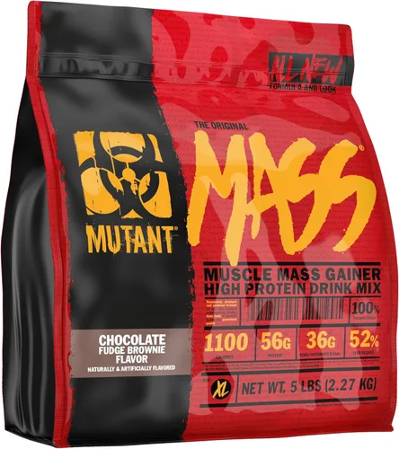 Mutante premio ganador de peso Gainer con 10 suero, caseína y mezcla de proteína de huevo en Gourmet deliciosos sabores - Chocolate Fudge Brownie