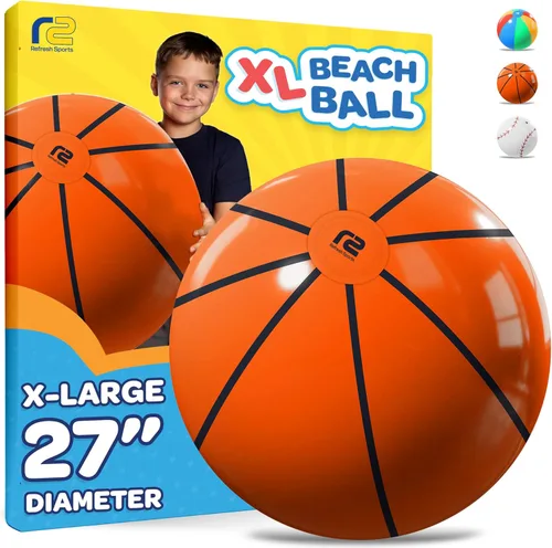 Miniatura 8 de Large Beach Ball - New 8-Panel Design for Enhanced Durability and Ultra Round Shape - Best Big Beach Ball For Kids & Adults - 3X Thickness