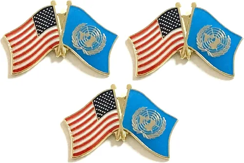 Miniatura 51 de 3 Pines de solapa con banderas de Estados Unidos y países internacionales, paquete de 3 pines dobles con diseño de banderas de Estados Unidos