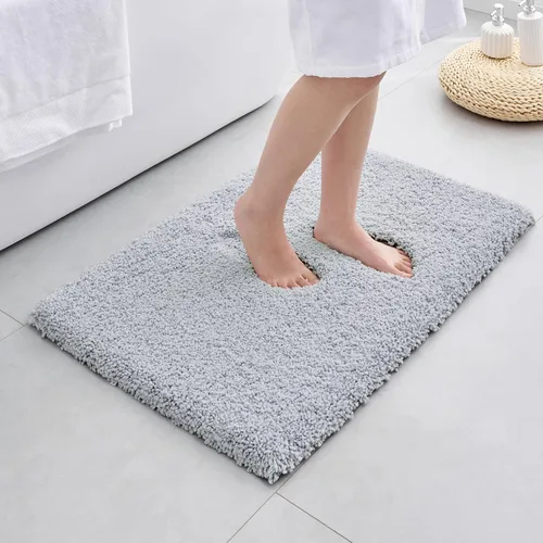 Miniatura 47 de ILANGO Alfombras de Baño Beige 32" × 20" Antideslizantes y Súper Absorbentes Extra Gruesas Suaves, Alfombra de Baño Lavable para Piso, Alfombra