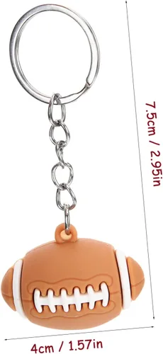 Miniatura 9 de Llavero de fútbol de juguete de coche, mini llavero de decoración de moda, regalos de fiesta de fútbol, colgante, llavero de rugby, llavero