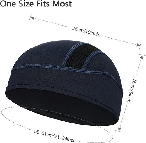 Miniatura 4 de Skull Cap Helmet Liner Beanie, Cooling Mesh Cycling Running Hat for Men Women, Fits Under Helmets