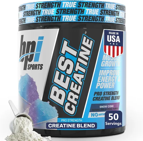 BPI Sports Best Creatine - Polvo de monohidrato de creatina para hombres y mujeres, sal del Himalaya - Fuerza, bombeo, resistencia, crecimiento