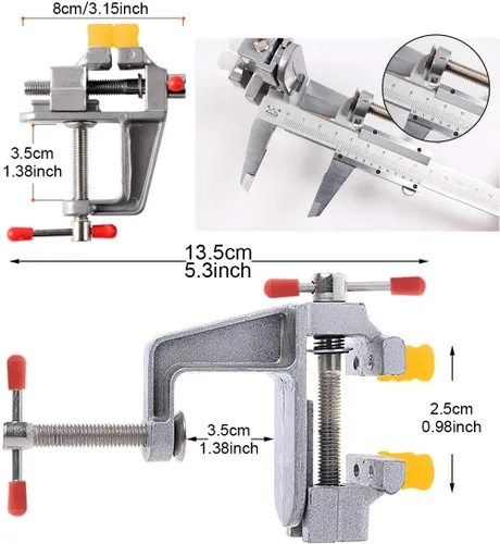 Miniatura 2 de Mini tornillo de banco pequeño abrazadera de mesa universal taladro prensa tornillo de prensa para bricolaje joyería reloj reparación nuclear