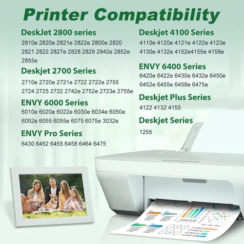 Miniatura 2 de MYTONER 67XL HP - Tinta de repuesto para impresora HP Ink 67 Negro/Color Combo Pack HP 67XL para DeskJet 6055e 2755e 2855e 2800e 4155e 2700e 2700