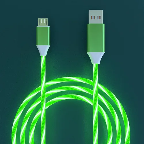 Miniatura 6 de Cable de carga micro USB, cable de carga brillante con luz LED de 6.6 pies, cable de carga rápida para Samsung Galaxy S7 S6 S5, Note 5, Kindle