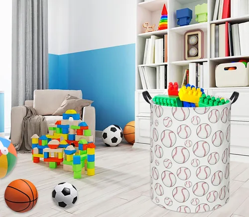Miniatura 2 de Cesta de lavandería de béisbol para niños Cesta de bebé para niños Cesta de almacenamiento de juguetes para habitación de niños Decoración
