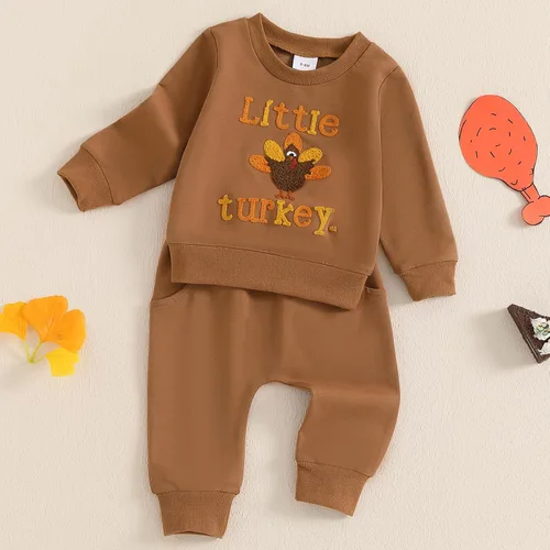 Miniatura 133 de Adobabirl Conjunto de sudadera y pantalones de Halloween para bebé, sudadera y pantalones con parche de calabaza para Halloween, otoño, ropa de bebé