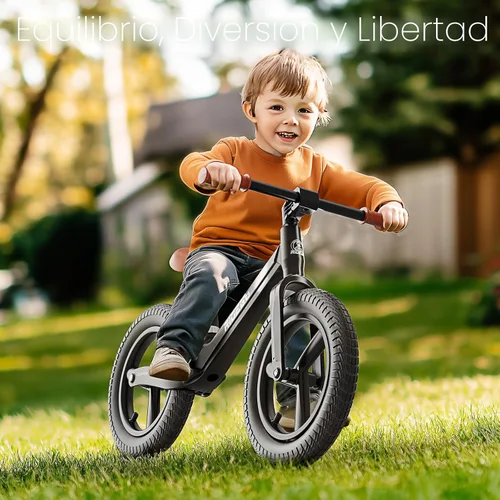 Miniatura 8 de Ridego Bicicleta de Equilibrio de 14 Pulgadas para Niños de 3 a 6 Años, Bicicleta Ligera para Niños con Asiento Ajustable, Bicicleta con Empuje
