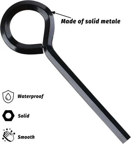 Miniatura 3 de Abeillo Paquete de 5 llaves Allen de 1/8 pulgadas, llave hexagonal para puerta de barra de empuje, llave hexagonal estándar con bucle completo