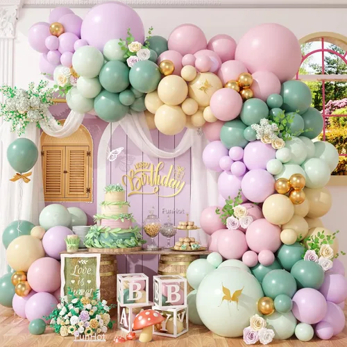 Miniatura 13 de FunHot Kit de arco de globos azules y plateados, kit de guirnalda de globos de color azul metálico y blanco plateado con globos de aluminio