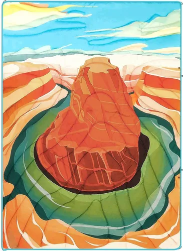 Miniatura 11 de Manta de camping impermeable para viaje, cálida y acogedora manta de picnic para exteriores, viajes y montaña. (vaquero occidental, 78 x 56 pulgadas)