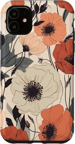 Miniatura 8 de Funda para iPhone 12/12 Pro Minimal Poppy Flower Boho Floral Cute Aesthetic