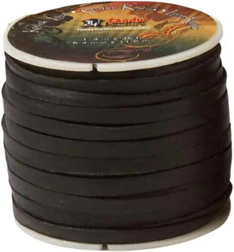 Tandy Leather Kodiak Lace – Cordón de artesanía curtido al aceite resistente para equipos de rancho y reparaciones – Cordón de cuero para proyectos