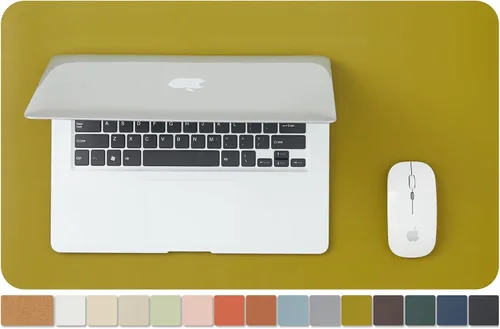 Miniatura 27 de Tapete de escritorio grande de corcho natural y cuero, tapete de escritorio ecológico, protector de escritorio de doble cara, tapete de teclado Café