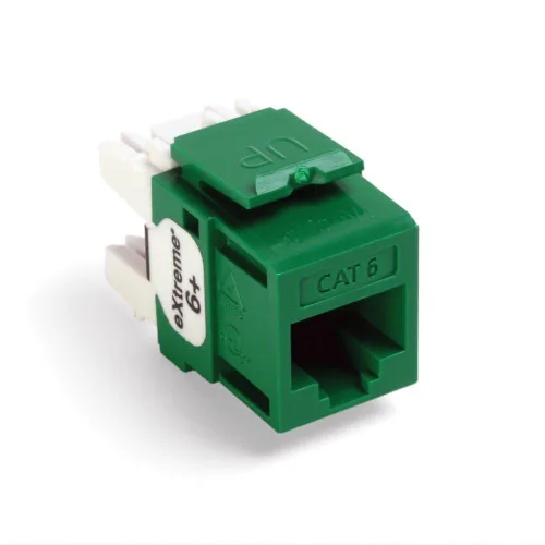 Miniatura 24 de Leviton Extreme 6+ QuickPort Connector, CAT 6, paquete de 150, 61110-JW6, blanco