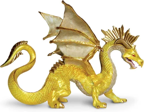 Miniatura 6 de Safari Ltd. Figura de dragón dorado – Figura detallada de 6.75 pulgadas – Divertido juguete educativo de fantasía para niños, niñas y niños a partir