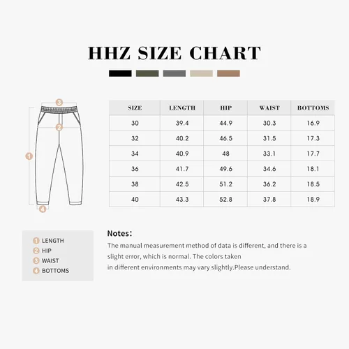 Miniatura 6 de HHZ Pantalones deportivos de algodón para hombre, casuales, holgados, para yoga, atléticos, para descansar, correr, pantalones de jersey para hombre