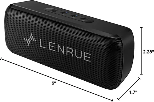 Miniatura 9 de LENRUE Altavoz Bluetooth, altavoces inalámbricos portátiles con TWS, 12 horas de reproducción, sonido claro para el hogar, viajes y exteriores