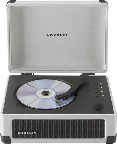 Crosley CR3505DP-WF Cruiser - Reproductor de CD portátil retro con altavoces estéreo Bluetooth y radio FM, granja blanca Casa de campo blanca