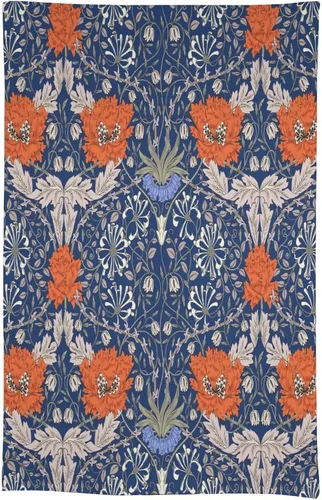 Miniatura 124 de Mantel Floral Retro de Pájaros, Diseño Original Bohemio William Morris Estampado Cubierta de Mesa para Hogar Picnic Fiesta Comedor Cocina William