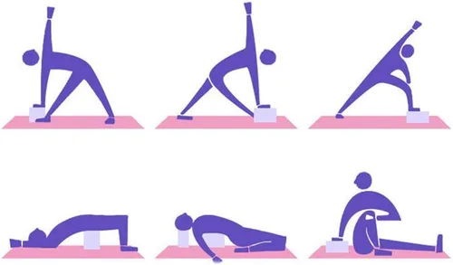 Miniatura 4 de Bloques de yoga para mujer, paquete de 2 bloques de yoga de espuma EVA sin látex, 9 x 6 x 3 pulgadas, superficie antideslizante, bloque de yoga