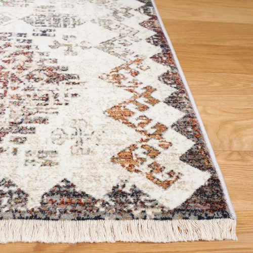 Miniatura 4 de SAFAVIEH Persian Collection - Alfombra de área de 5.3 x 7.7 pies, color crema y gris, diseño bohemio rústico envejecido, no desprende pelusa