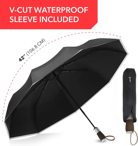 Miniatura 13 de REPEL Windproof Travel Umbrella - Compact & Withstands Winds up to 85MPH , Strongest Premium Auto Folding Umbrella for Rain and Sun - Durable, Light