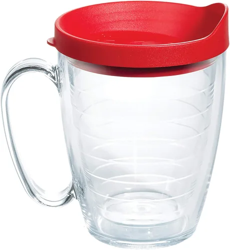 Miniatura 22 de Taza de viaje Tervis de doble pared transparente y colorida con tapa fabricada en Estados Unidos mantiene las bebidas frías y calientes, 24 onzas