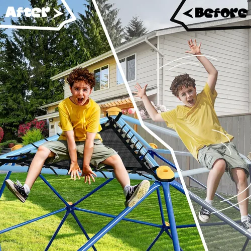 Miniatura 6 de JYGOPLA Silla de red para cúpula de escalada de 10 pies y 11 pies, accesorios de cúpula para escalar resistentes, fácil de instalar, para niños de 4