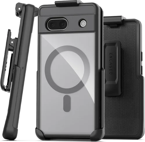 Miniatura 8 de ENCASED Funda magnética para Google Pixel 7a (2023) compatible con carga y accesorios MagSafe, transparente/negro (PIXEL-7A 2023)