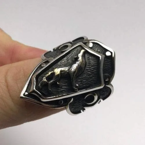 Miniatura 4 de Dirilis Ertugrul Wolf Zihgir - Anillo de plata de ley 925 K para hombre