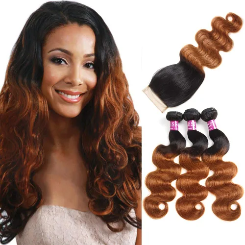Miniatura 20 de 4 paquetes de cabello humano ondulado brasileño degradado borgoña T1B/99J, paquetes de cabello humano ondulado y húmedo para mujeres negras