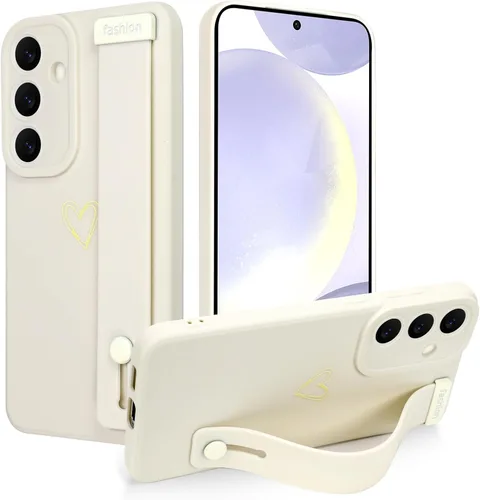 Miniatura 31 de Funda magnética compatible con Samsung Galaxy S25 Ultra para mujeres y hombres, estética flor de durazno, correa de muñeca ajustable incorporada