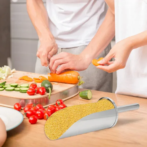 Miniatura 2 de Cabilock Cuchara de hielo de acero inoxidable pala de harina pala de grano de acero para té de arroz