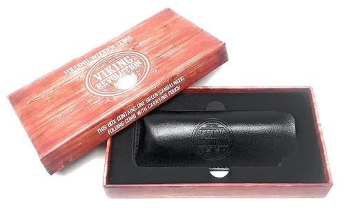 Miniatura 6 de Peine plegable para barba con bolsa de transporte para hombres, peine de madera natural con caja de regalo, peine de sándalo verde para aseo