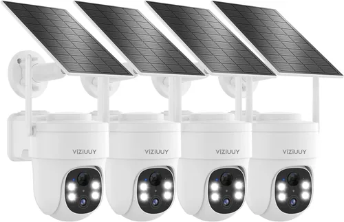 Miniatura 10 de VIZIUUY - Cámaras de seguridad solar inalámbricas para exteriores, 2 paquetes de cámaras de seguridad de 3MP inalámbricas para exteriores, cámara