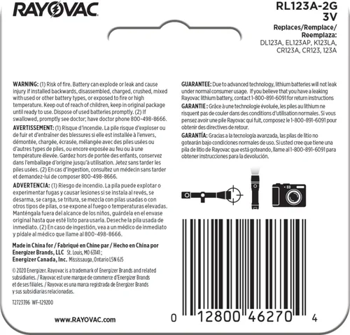 Miniatura 5 de Rayovac Baterías de 3 V, batería de litio de 3 voltios, 2