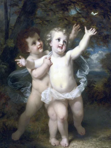 The Butterfly by Hugues Merle - Mural infantil de azulejos decorativos de árboles forestales, pared en muro para cocina, baño, pared en muro detrás